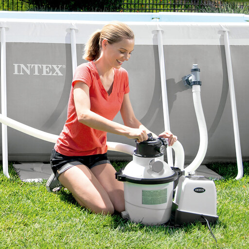 Intex kombinirani sustav pješčanog filtera i klorinatora soli Eco 7 G/h - 32000 L