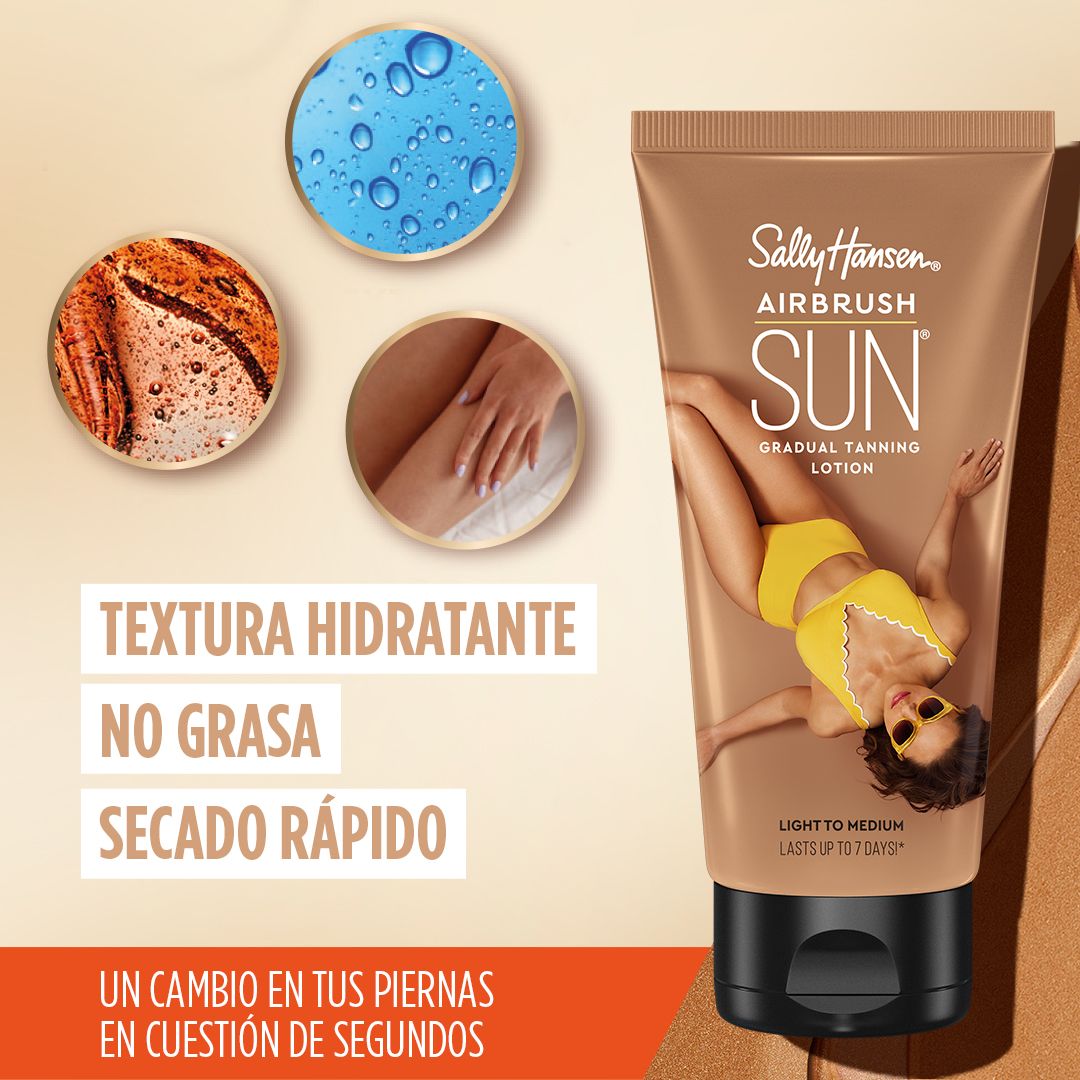 Opaľovacie mlieko Airbrush Legs Sun na postupné opaľovanie Samoopaľovacie prípravky