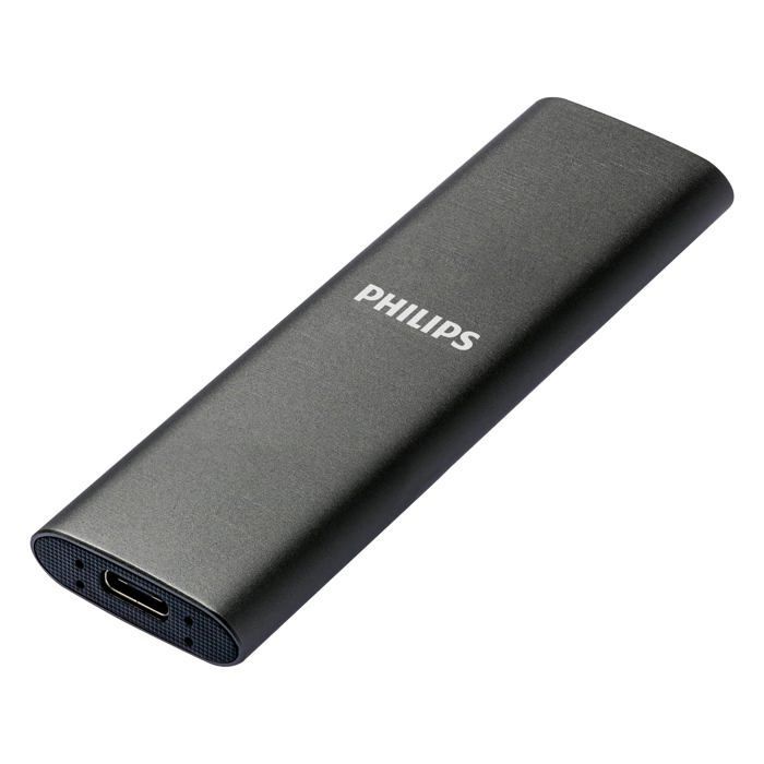 SSD portatile Philips - 250 GB - Ultra sottile - USB-C - Alluminio