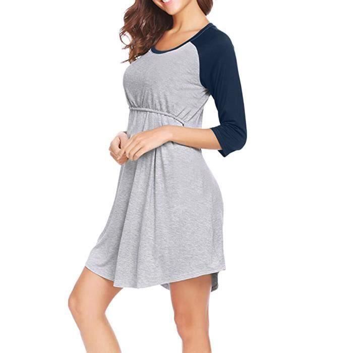 Robe d'allaitement - Funmoon - XYY80726513NY - Chemise de nuit - Pyjama - Couleur Jaune