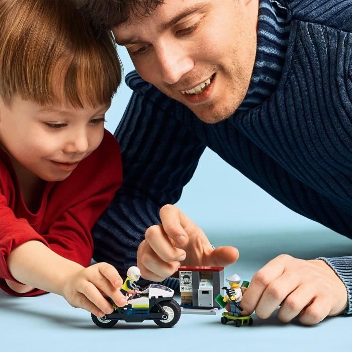 LEGO City 60455 Police Motorcycle Chase - Building Set for Ages 4+