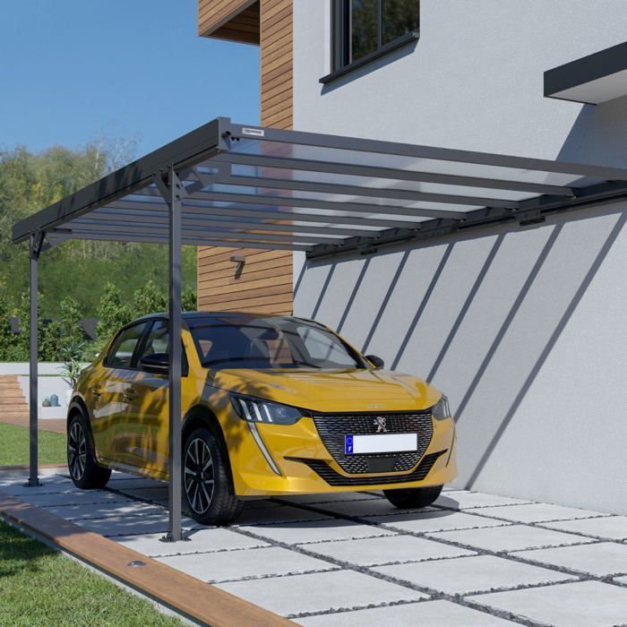 Garagem coberta de alumínio Trigano - Mistral Wall - 15 m²