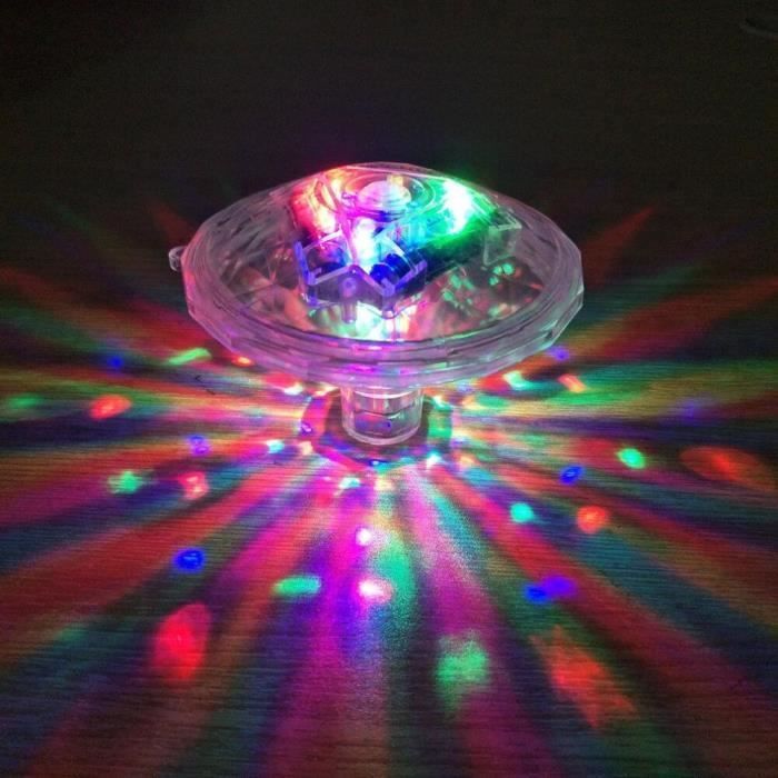 Luz flotante LED multicolor de ABS con forma de diamante y 7 modos de iluminación, ideal para piscinas, spas y bañeras.