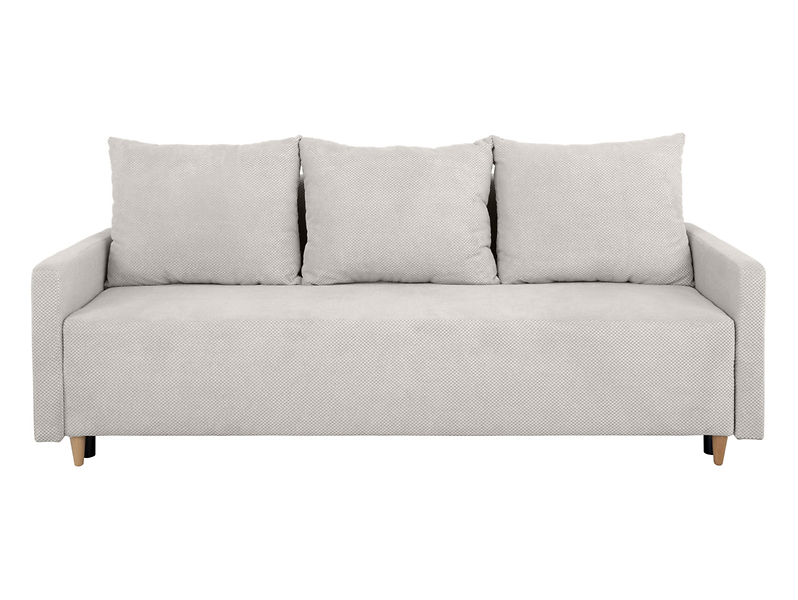 Sofa trzyosobowa Sigma rozkładana z pojemnikiem beżowa