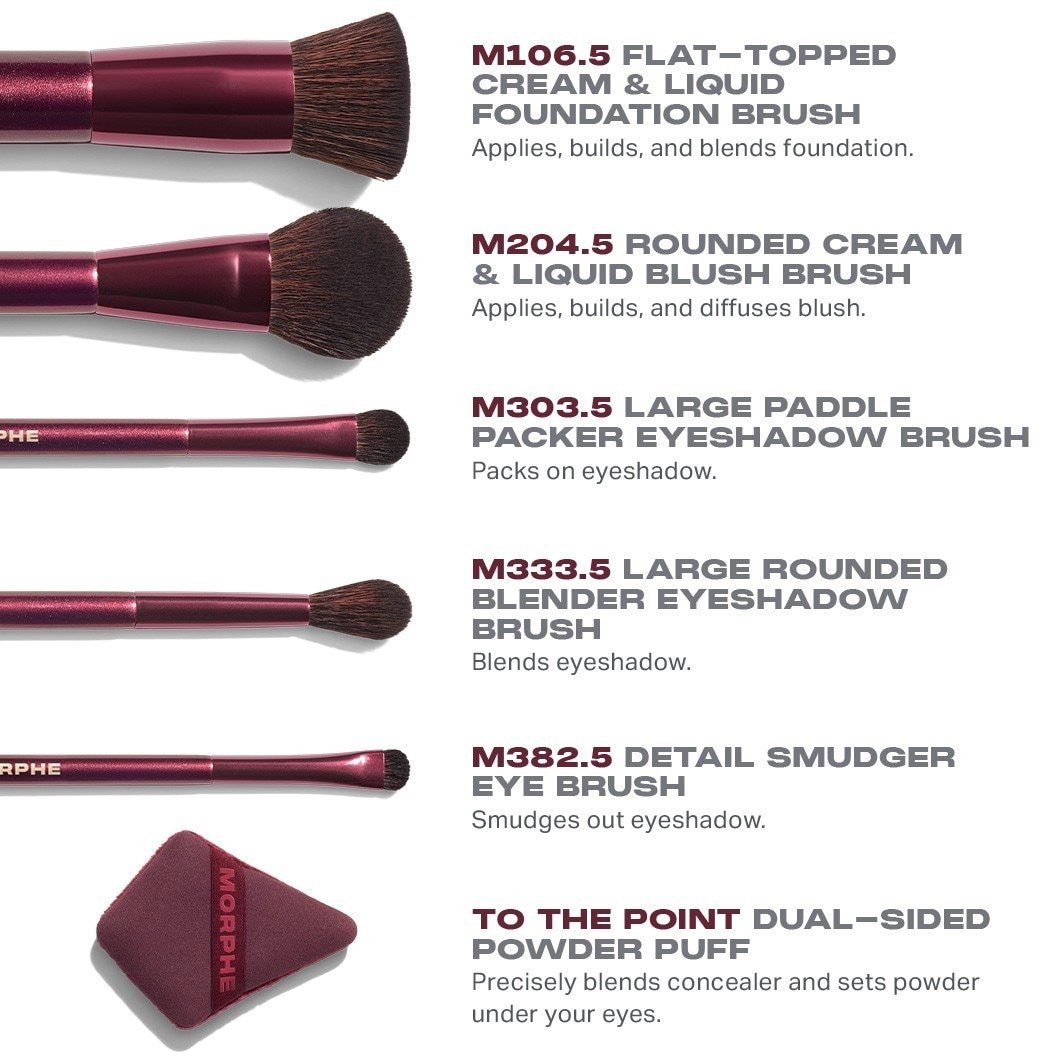 Morphe Rebellious putni set četkica i alata od 6 dijelova - 1 komad