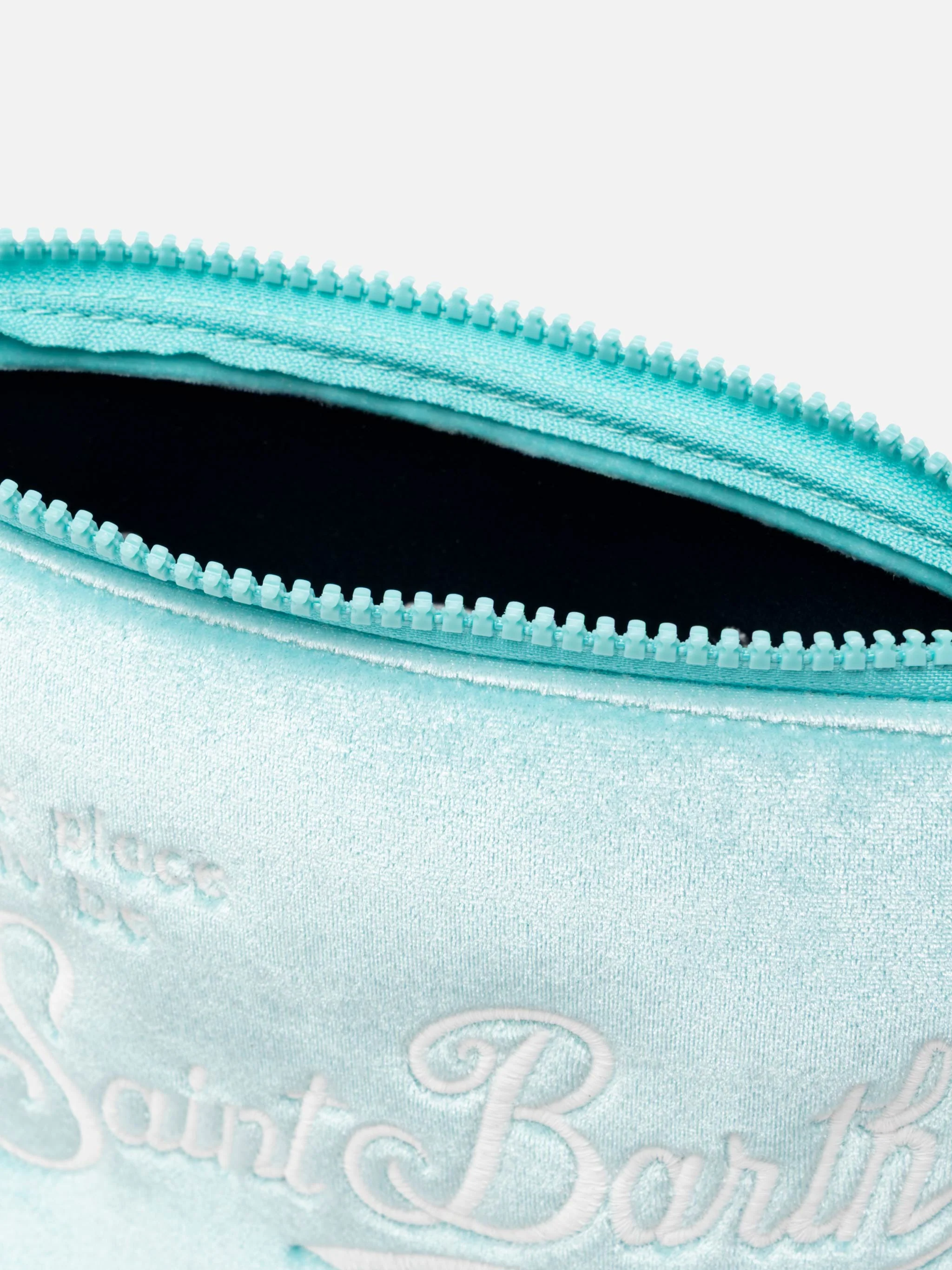 Aline clutch torbica od tirkizno zelenog baršuna
