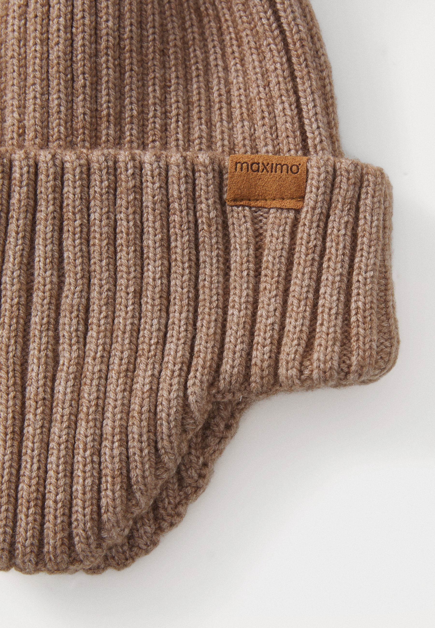 Maximo MINI HAT, TURN UP EAR FLAP, POMPON UNISEX - Berretto - melange marrone chiaro