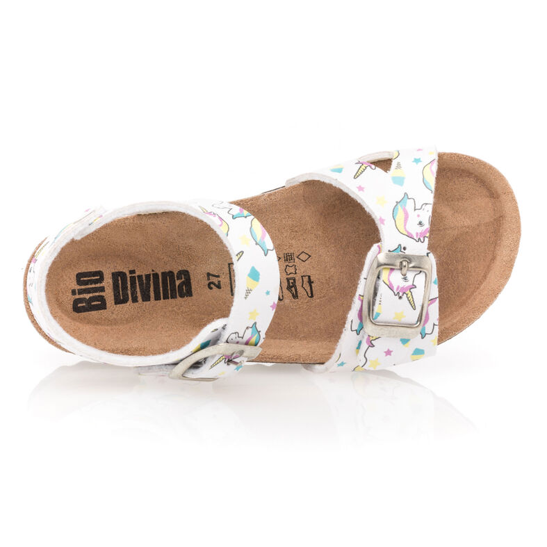 Weiße Sandalen für Mädchen / Zehenfreie Schuhe