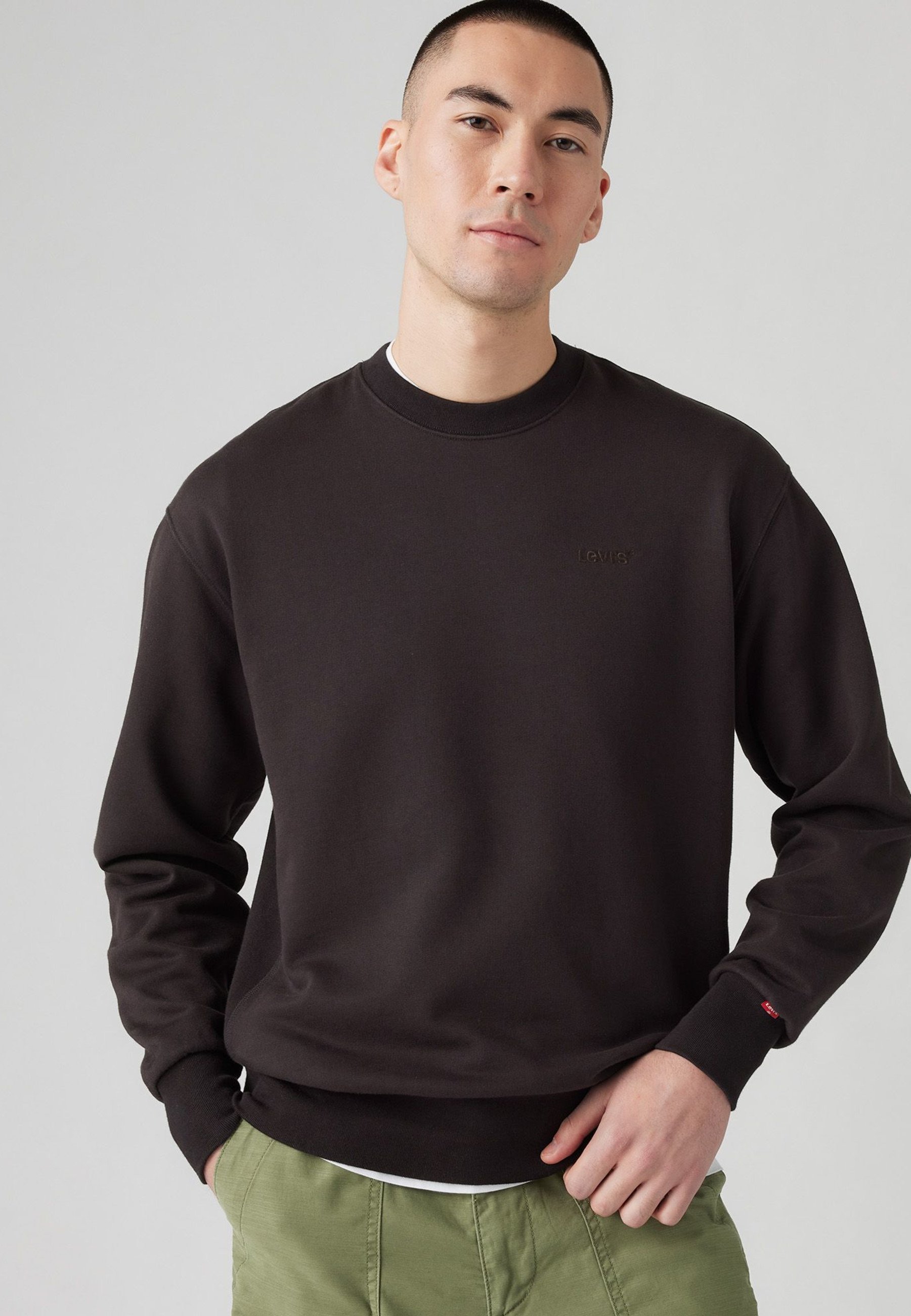 Felpa Levi's® AUTENTIC CREW - nero agata
