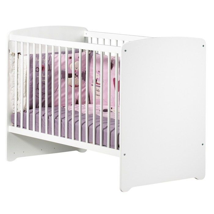Babybett – 120 x 60 cm – Babyprice Basic – Weißes Holz