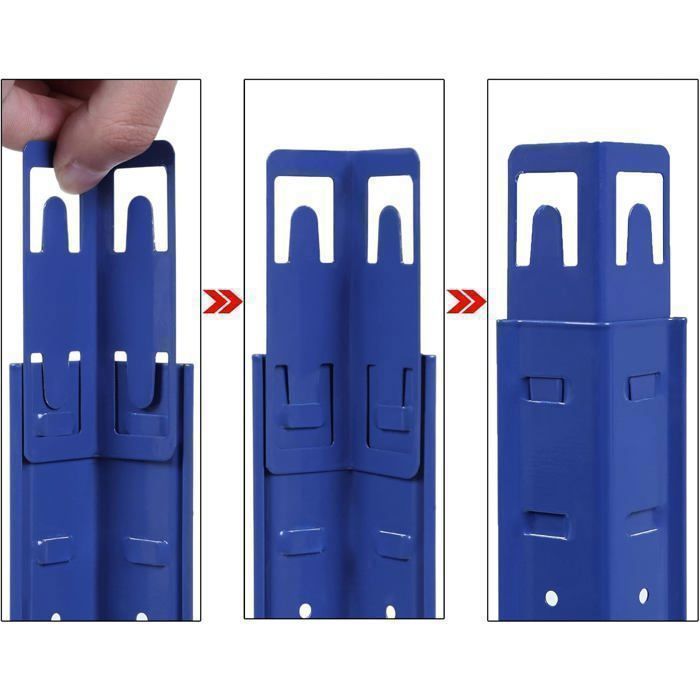 Estantería metálica SONGMICS con 5 estantes, alta resistencia (650 kg), 75 x 30 x 150 cm, azul.