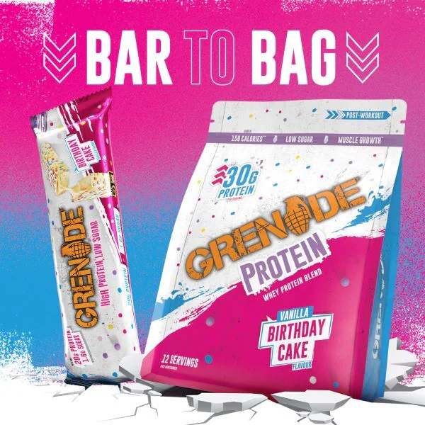 Proteína em Pó Grenade Sabor Bolo de Aniversário 480g | Saúde | Superdrug