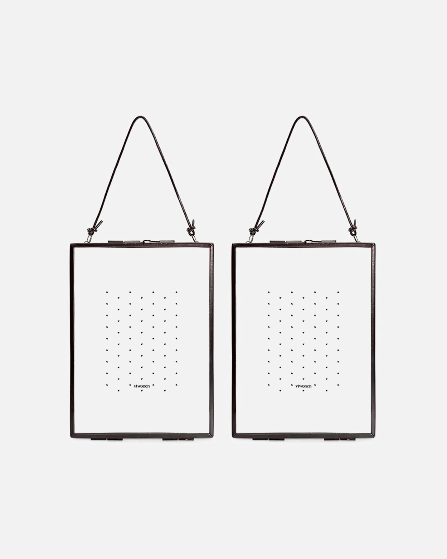 vtwonen Molduras decorativas com trava, 2 peças, metal, vidro, preto - 2 peças