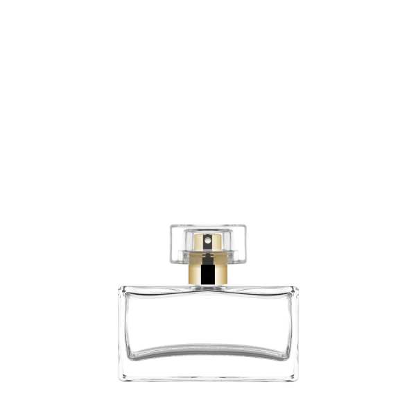 Flacon rectangulaire en verre transparent FEA 15 de 50 ml
