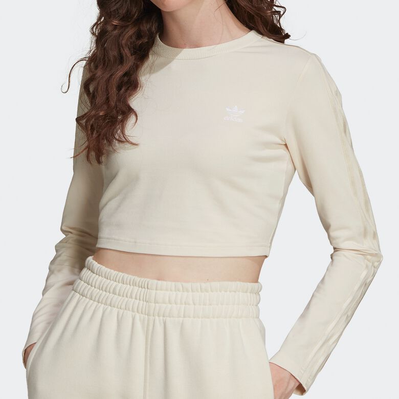 Cropped T-shirt met lange mouwen