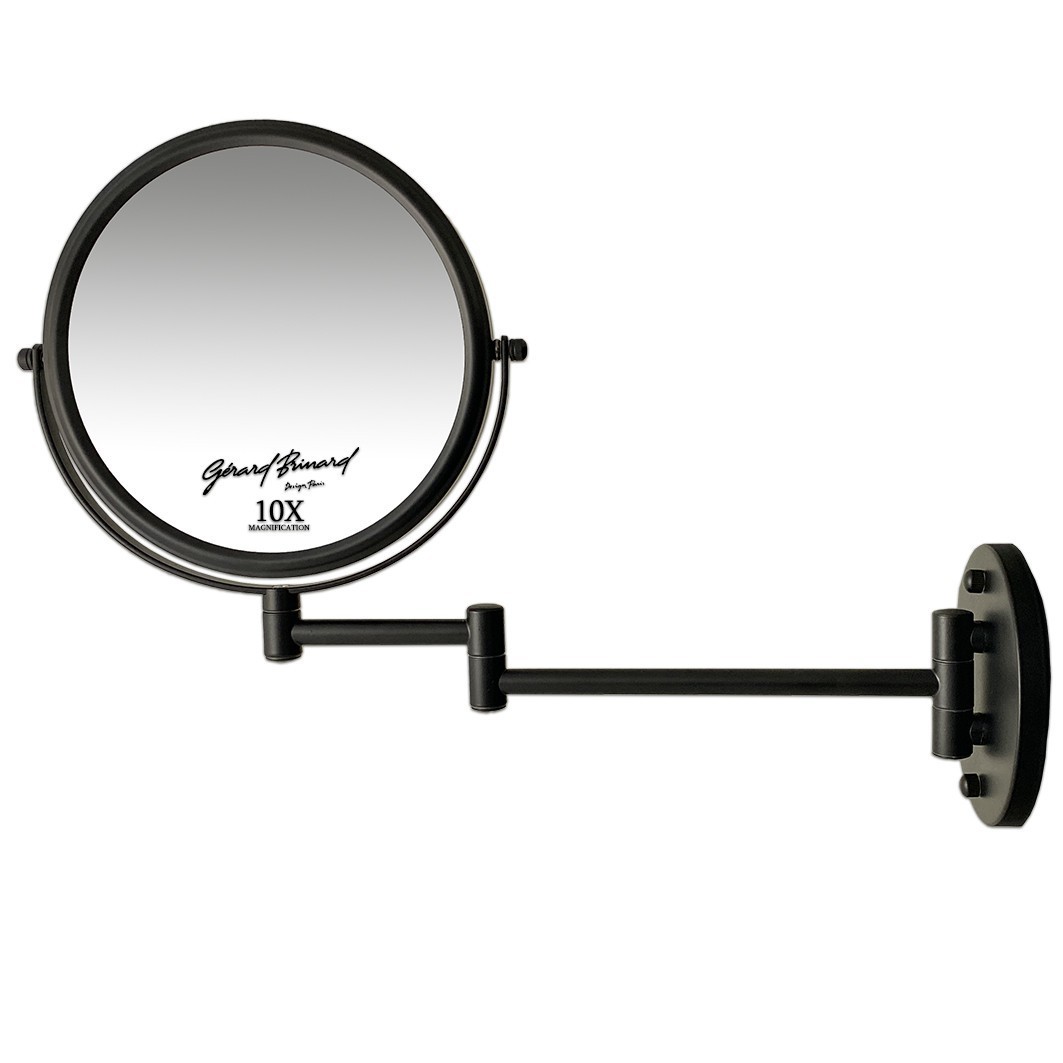 Douglas Accessoires Kosmetikspiegel, Klapparm-Wandspiegel – 10 fache Vergrößerung, 20 cm Ø – 1 Stück
