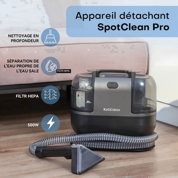 Detergente per divani - KOTICDSIN - Shampooer 500 W - 16 Kpa - 78 dB - 6,5 kg
