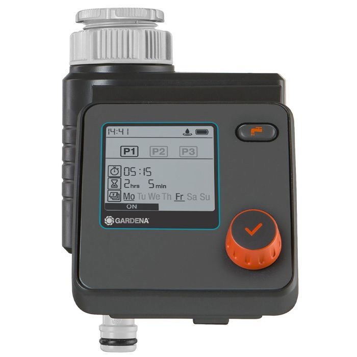 GARDENA Select Irrigation Timer - LCD Display - Safe Stop Technology - Made in Germany
