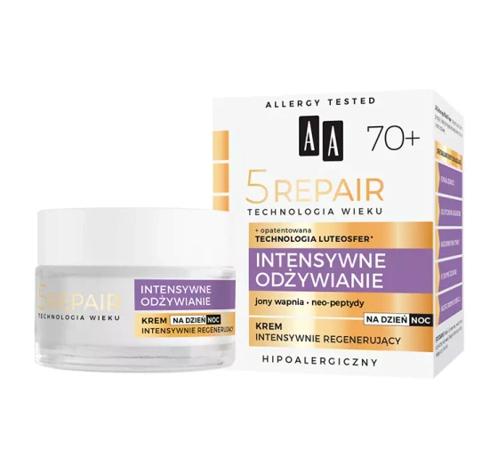 AA 5 Repair Intensywne Odżywianie 70  regenerujący krem do twarzy na dzień i na noc 50 ml
