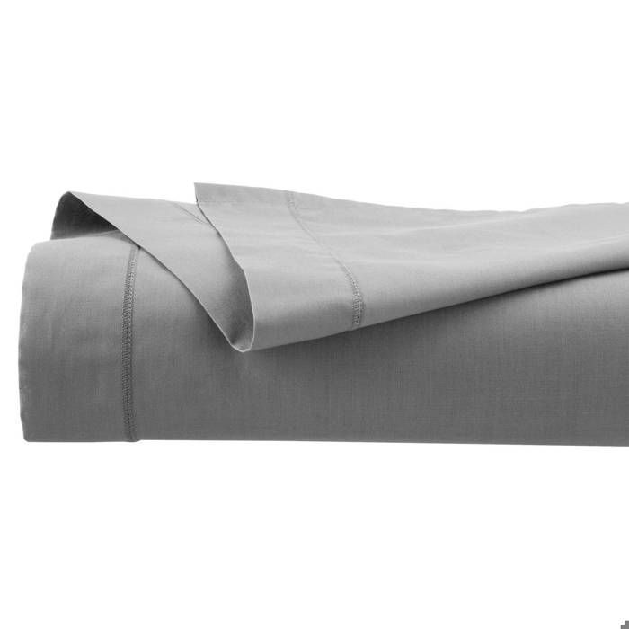 Sábana plana de percal gris de 180x290cm - Atmosphera Interior Designer