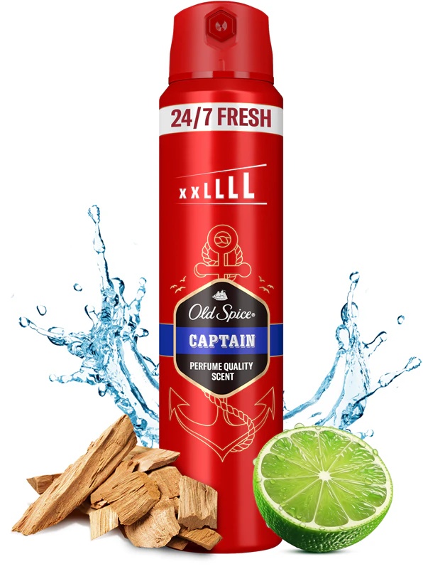 Old Spice Captain dezodorants aerosols
