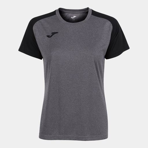 Camiseta Manga Corta Joma Academy Iv Gris Melange Negro