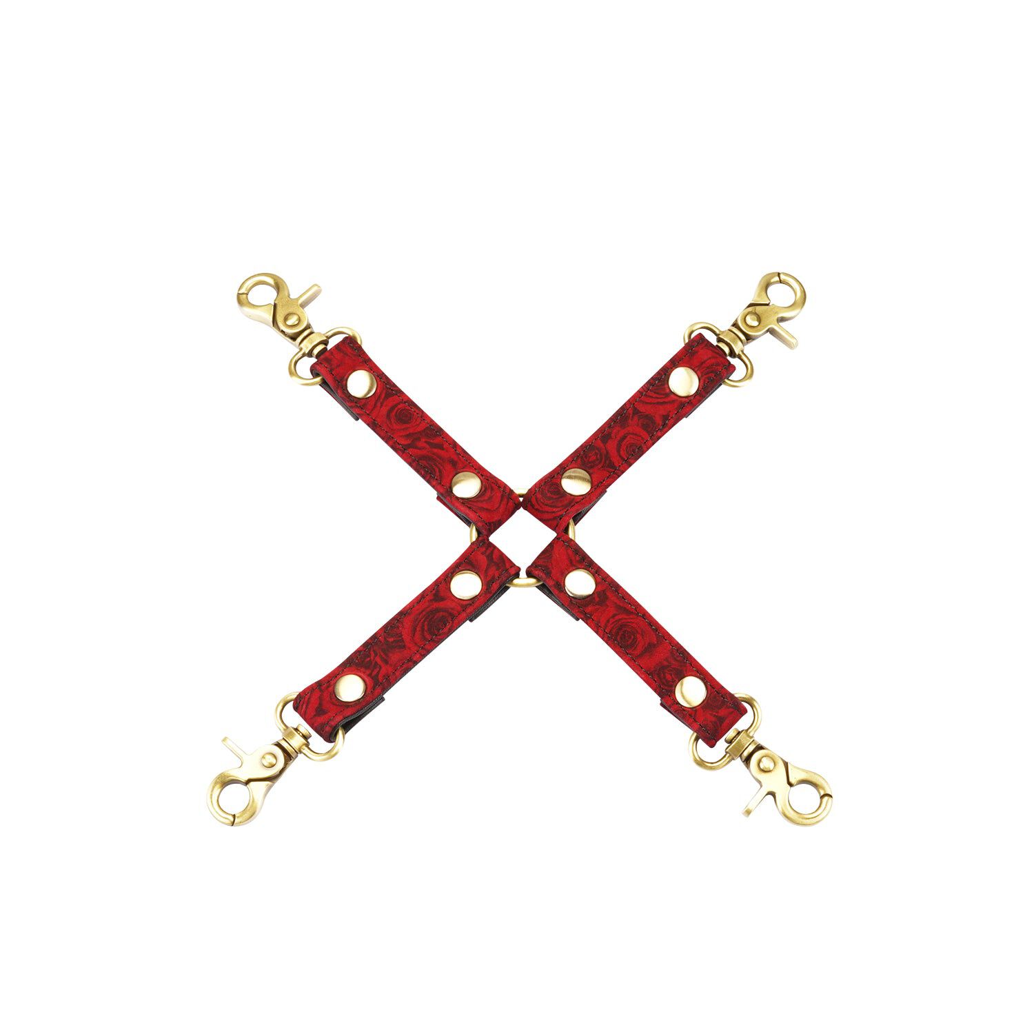 Dear Soul Kinbaku Ukiyoe Hogtie in pelle di agnello rosso-rosato