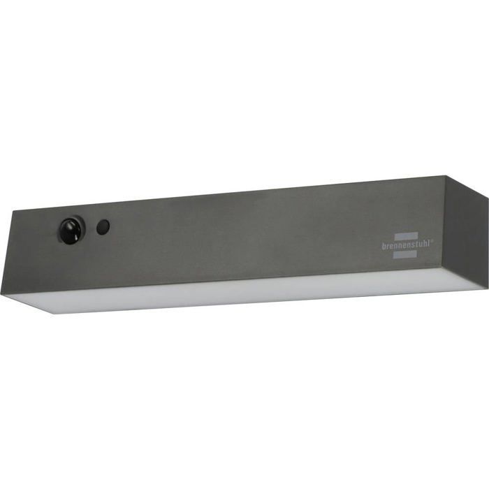 Luminária solar de parede para exterior - Brennenstuhl - SOL 1000 Cubus - 6,9 W - Detector de movimento - Cinza