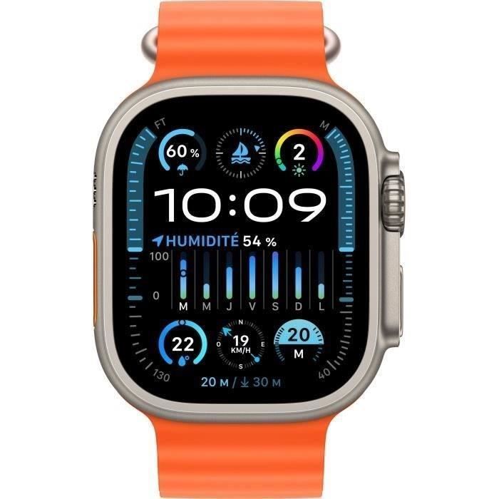 Apple Watch Ultra 2 GPS + Cellular - 49 mm - Caja de titanio - Correa naranja océano (2023) - Reacondicionado - Muy buen estado