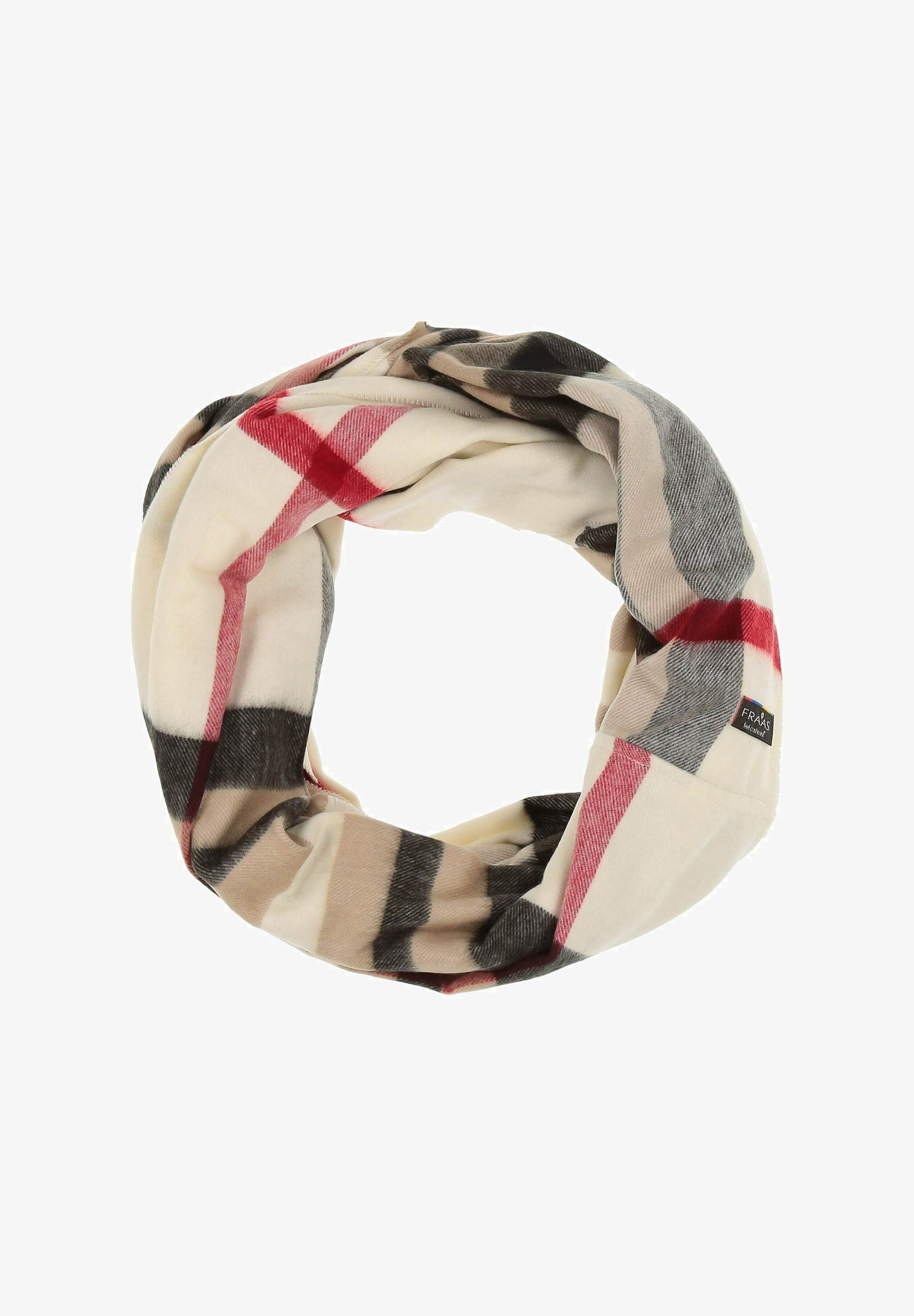 FRAAS PLAID KARO CASHMINK LOOP - Snood - blanc cassé