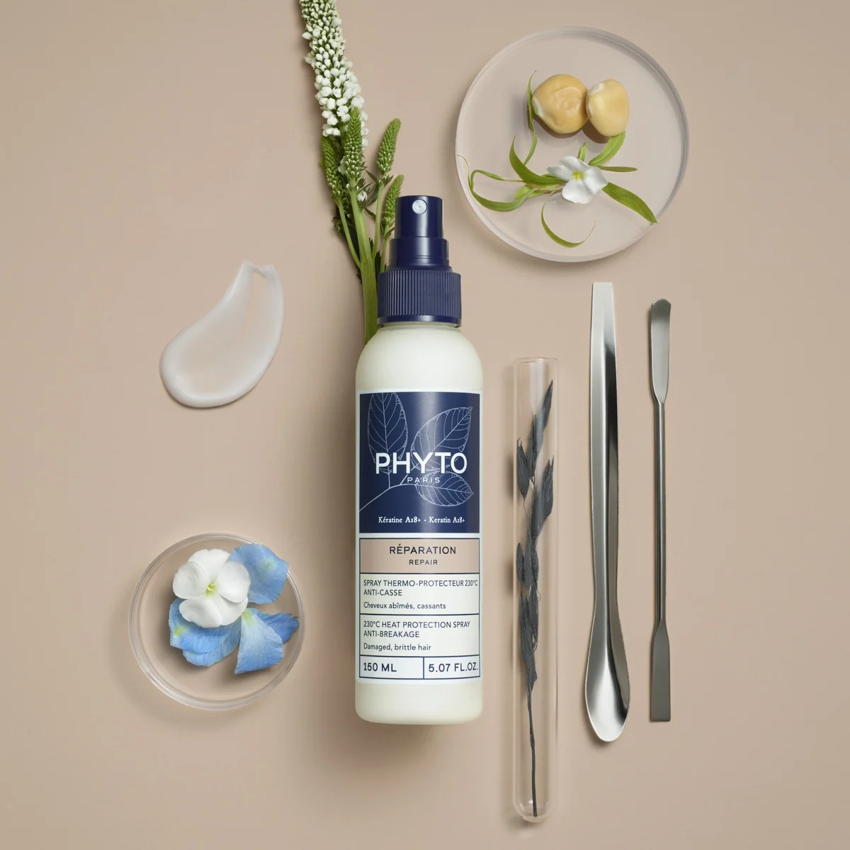 PHYTO Phyto Repair Spray tegen haarbreuk met plantaardige keratine 150 ml Hittebeschermende haarspray