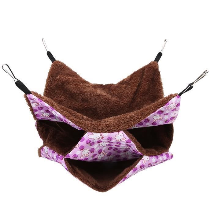 Hamac pour animaux de compagnie - OMABETA - Modèle Violet - 32x32x3 cm - Pour petits rongeurs - Intérieur