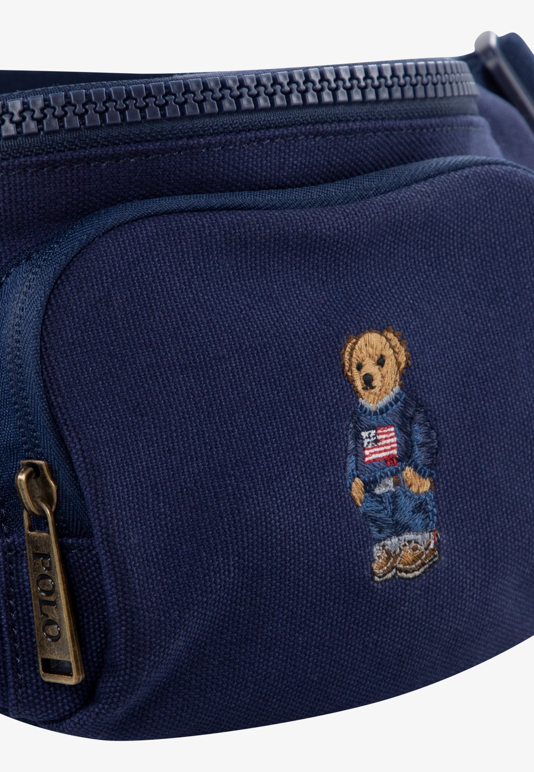 Sac banane unisexe Polo Ralph Lauren POLO en toile - Bleu marine Newport