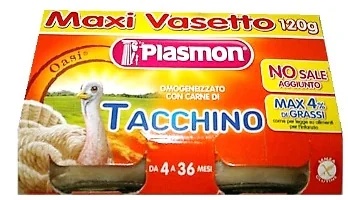 PLASMON Plasmon Kalkoen gehomogeniseerd 2 potjes van 120 g zonder toegevoegd zout