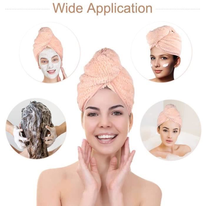 2PCS Hair Towels for Drying Hair - Hair Towel - Soft Microfiber Hair Towel - Dries Hair Quickly