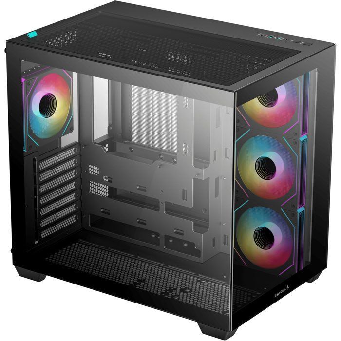 PC Case - DEEPCOOL - R-CG530-BKADA4-G-1 - Mini Tower - Mini-ITX / Micro-ATX / ATX & Micro-ATX Form Factor - 4 ARGB Fans - Black