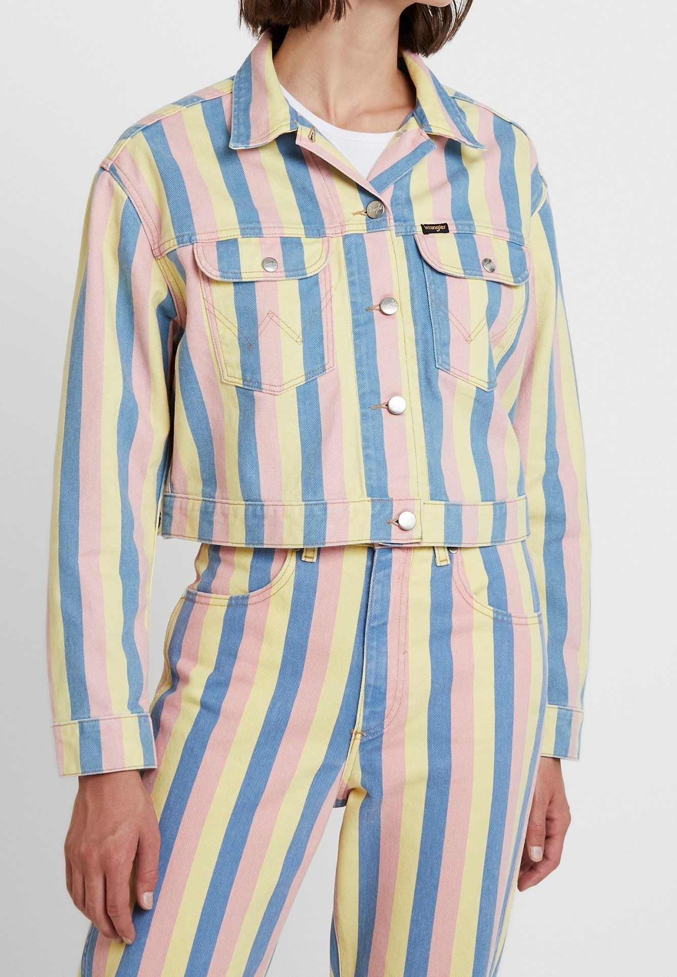 Giacca Wrangler in denim - denim colorato