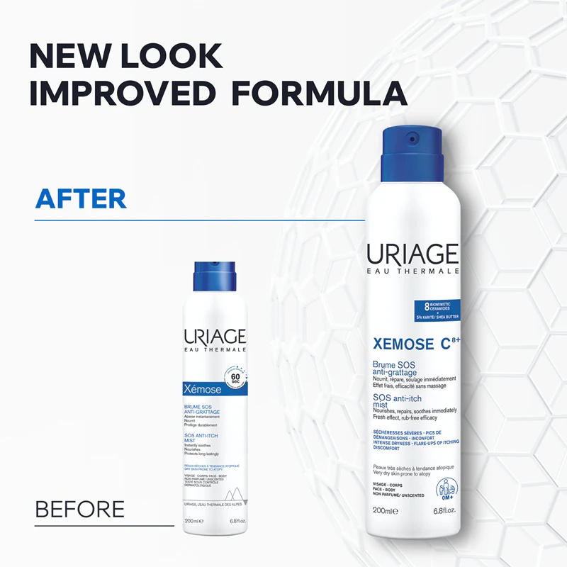 Uriage Xemose C8+ SOS pretniezes aerosols SOS aerosols acumirklī nomierina niezi.
