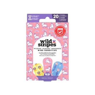„Wild Stripes“ pleistrai vaikams jautriai odai „Fantasy“, 3 dydžiai, stiprios fiksacijos, 20 vnt.