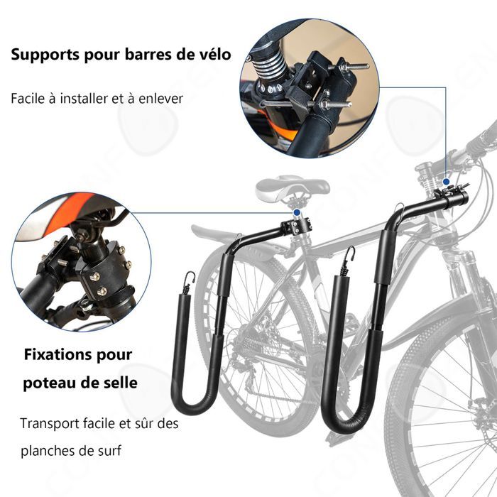 Soporte ajustable para bicicleta, soporte para tabla de surf, soporte ligero para bicicleta, soporte para tabla de surf para deportes al aire libre