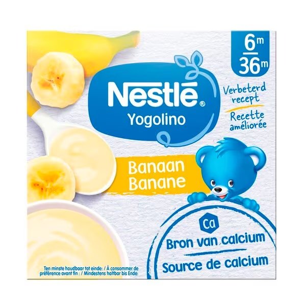 „Nestlé“ bananų skonio kūdikių jogos skonio traškučiai<br>4 x 100 g