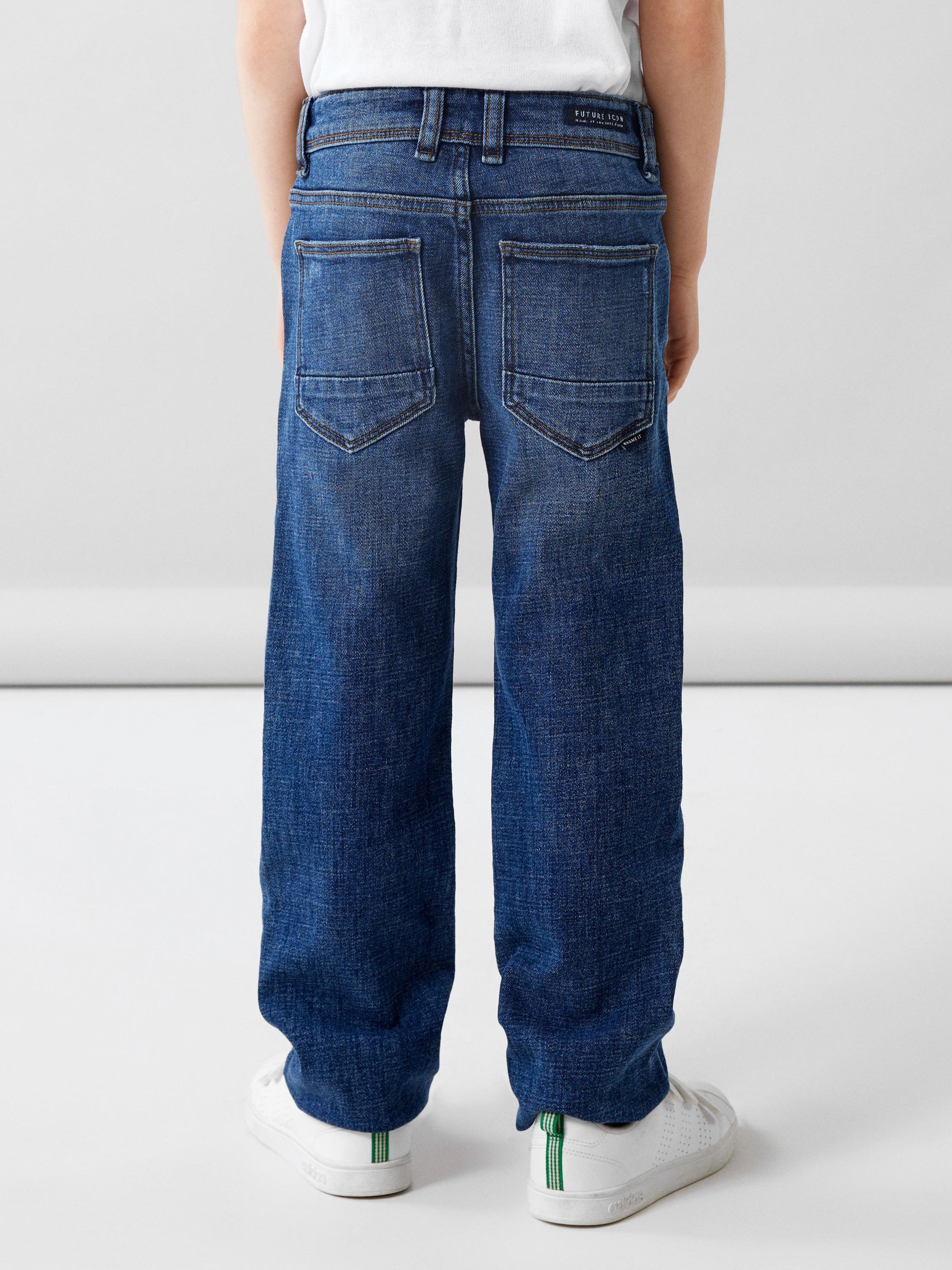 Name it NKMRYAN - Blugi cu croială dreaptă - denim albastru închis