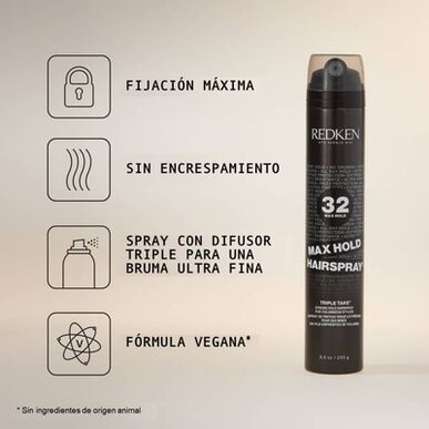 Redken Max Hold -hiuslakka Triple Take Extra Strong Hold Volumising Effect 300 ml
