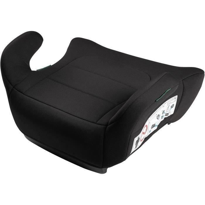 Siège réhausseur auto - BBGO - Kissyrider - 6 à 12 ans - I-SIZE 125-150 cm - Ceinturé - Noir - Déhoussable et lavable