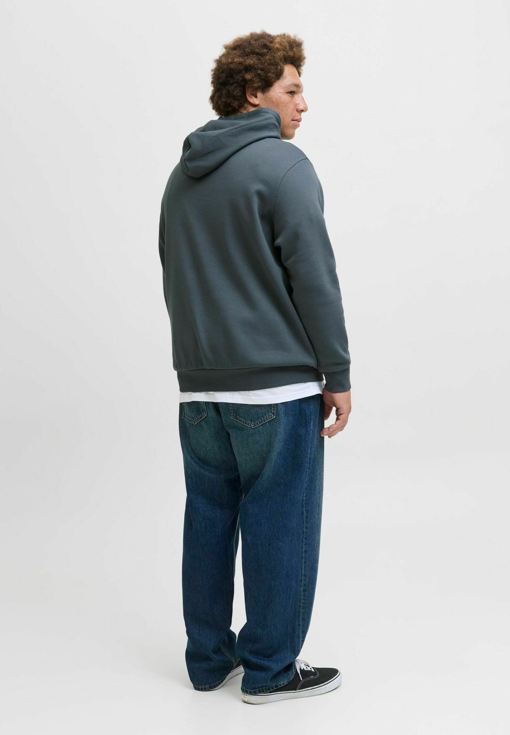 Jack & Jones JJELOGO - Mikina s kapucí - black