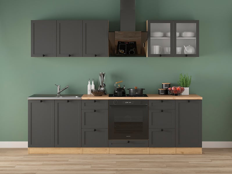 Komplet kuchenny Junona Line 260 cm grafitowy