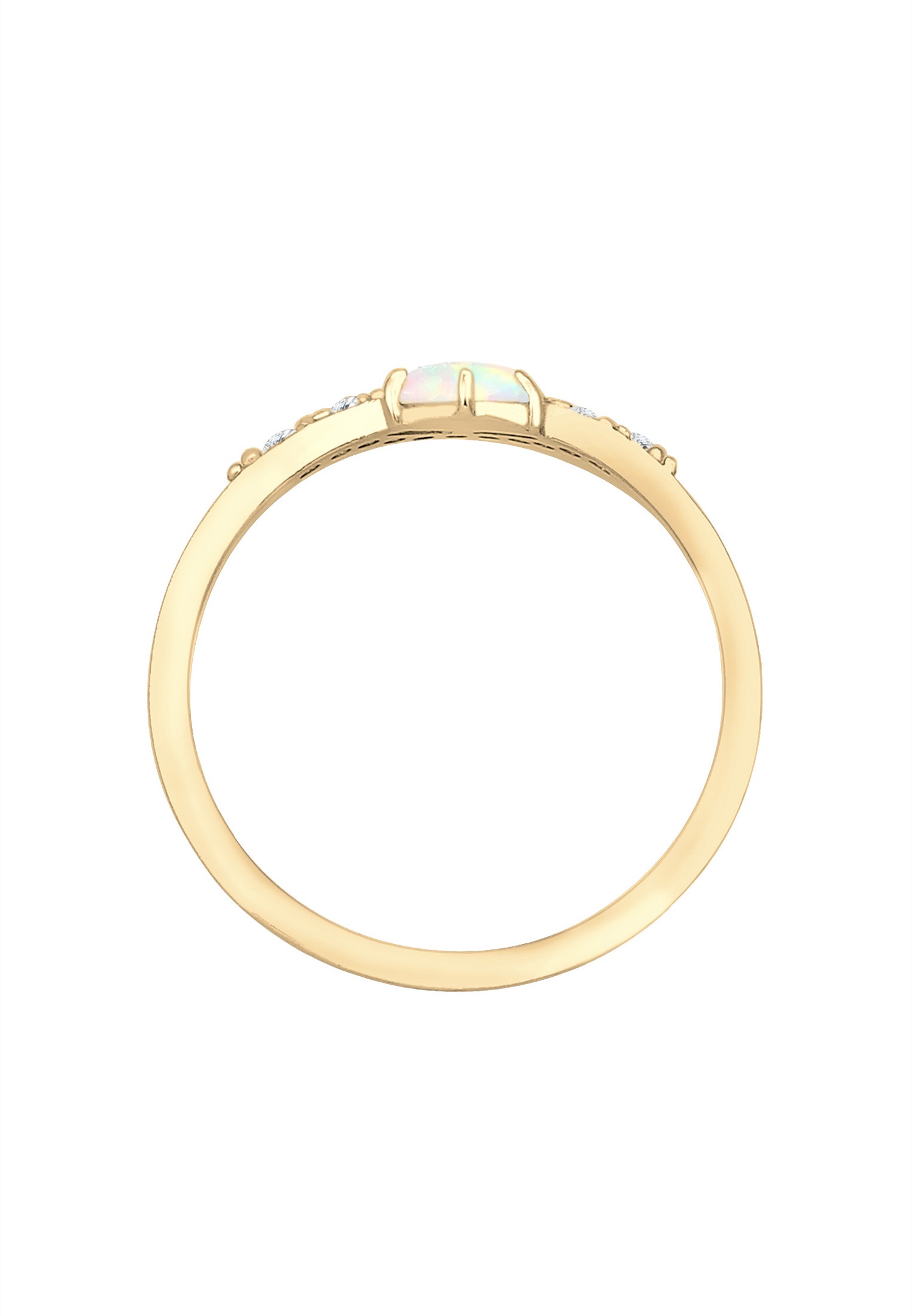 Elli Femmes Vintage avec zirconium Marquise Opale en argent sterling 925