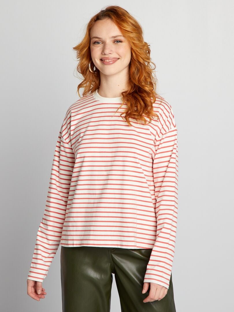 Jersey zeemansshirt - Wit
