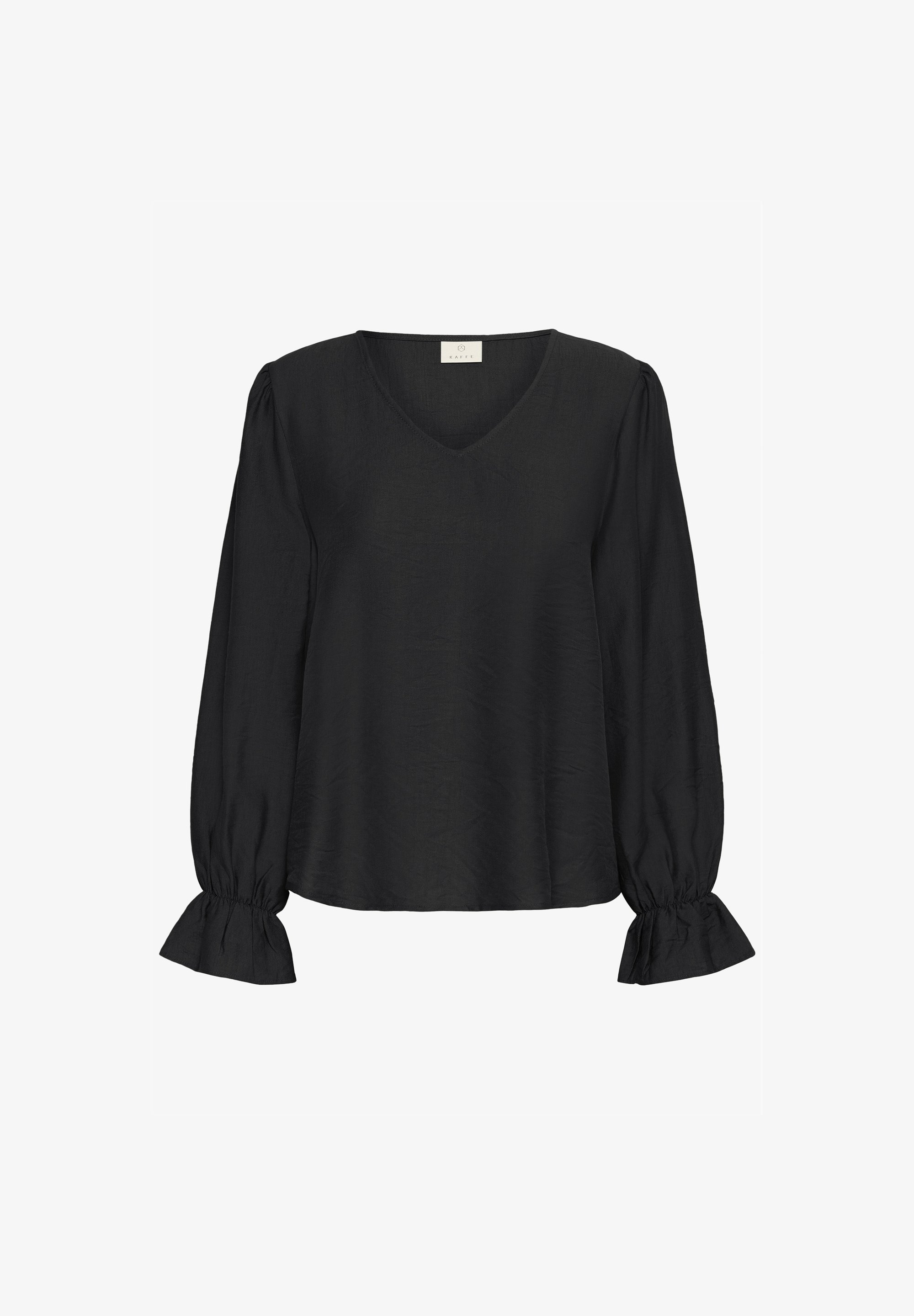 Blusa Kaffe - preta com decote profundo