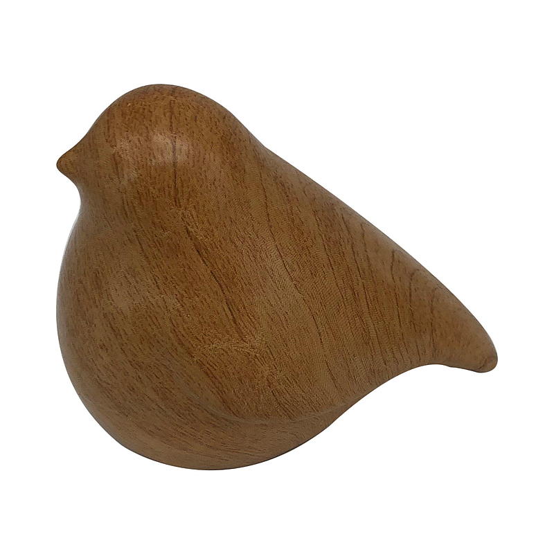 Hjemmedekoration fugl 10 x 13 x 9 cm kanel